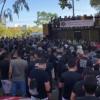 VÍDEO: Policiais e bombeiros militares fazem protesto em frente à Granja Santana